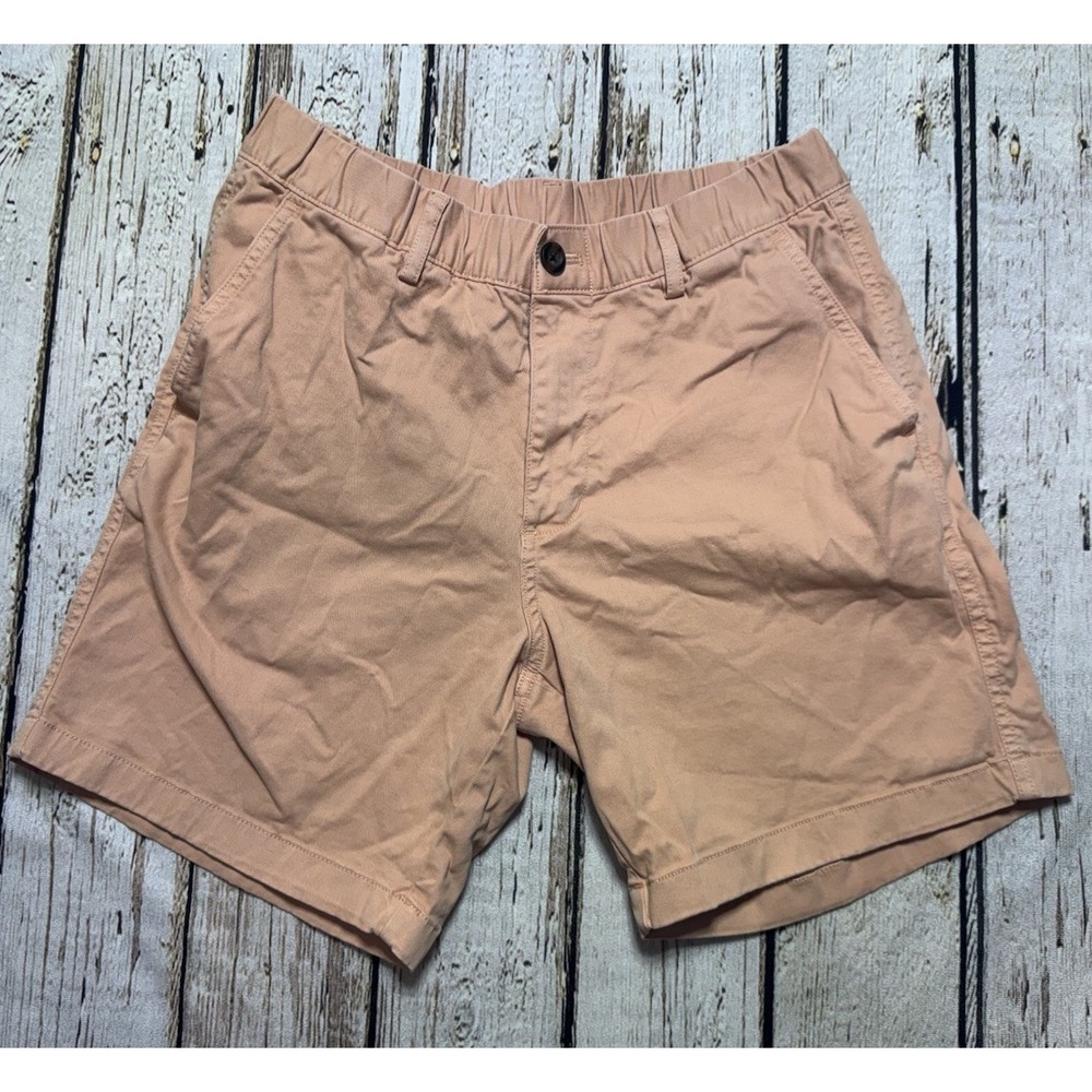 Bearbottom Bear Bottom Shorts Men Medium 7" Peach Stretch Button Elastic Waist